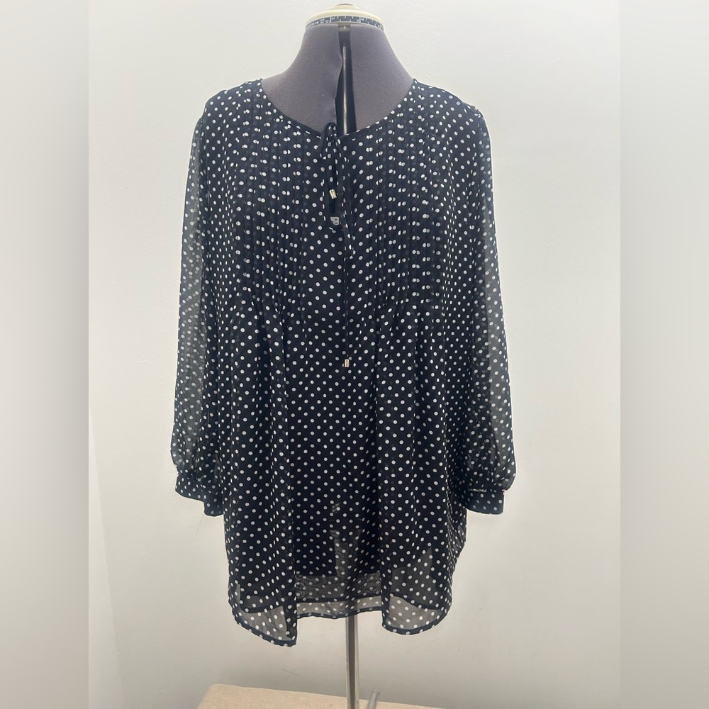 Tommy Hilfiger Black and White Polka Dot Blouse